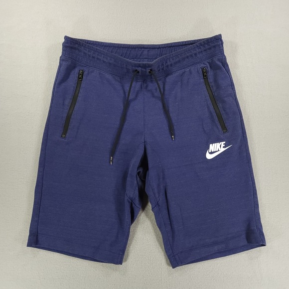 Nike Other - Nike Advance 15 Knit Short Mens M Binary Blue Heather & White Sweat Gym Workout